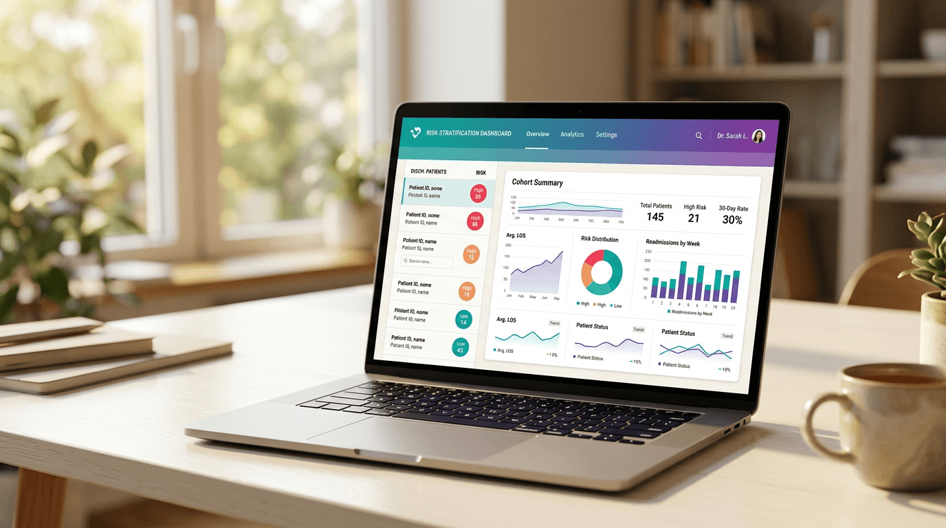 Risk stratification dashboard with a protocol library your clinical committees approved